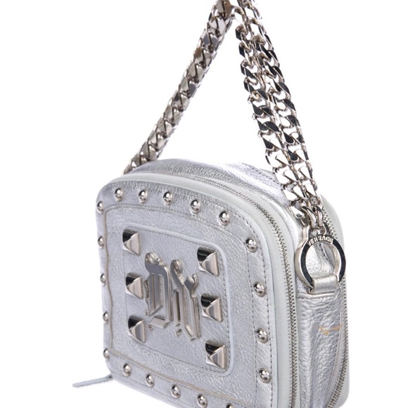 Versace Handbags - Versace Donatella Wristlet, Metallic Silver RARE